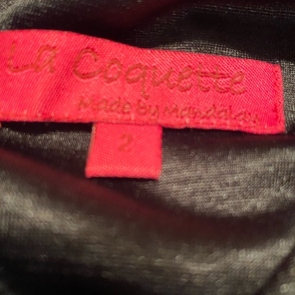 Geometric pattern black and silver sequin dress - Picture 11 of 11